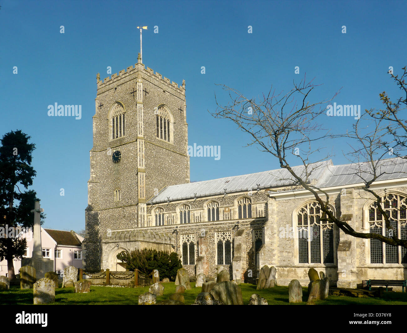 Le douzième siècle, l'église de Saint Michel à Framlingham, Suffolk, UK Banque D'Images