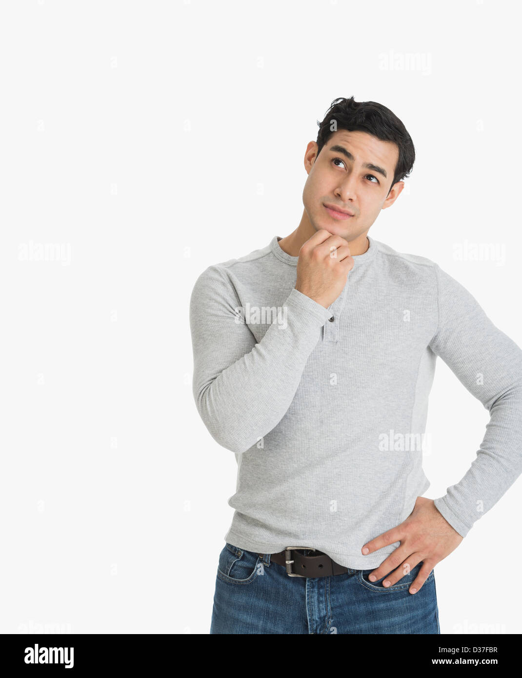 Studio portrait de jeune homme Banque D'Images