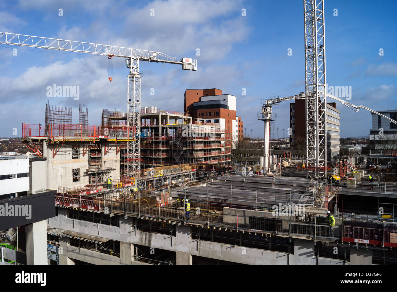 Nouvelle construction sur site de l'ancien poste de police Banque D'Images