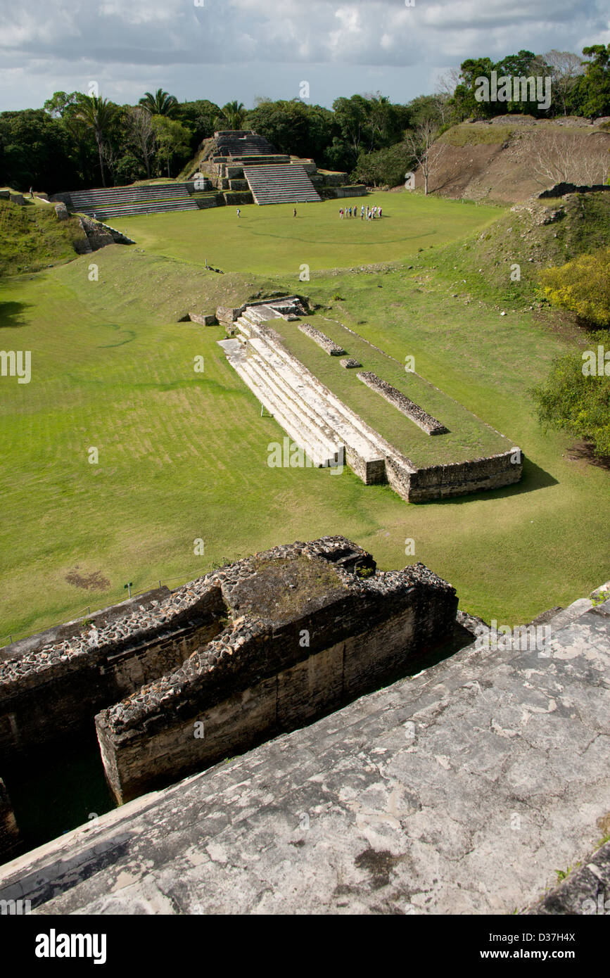 Belize, altun ha. altun ha, ruines de l'ancien site de cérémonie maya de la période classique (1100 avant JC à 900). Banque D'Images