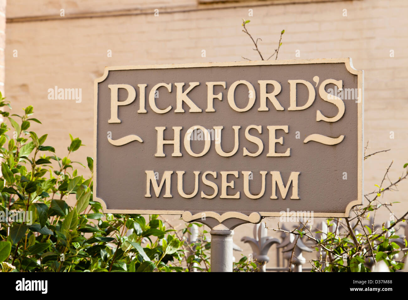 Pickford's House Museum sign, Derby, England, UK Banque D'Images