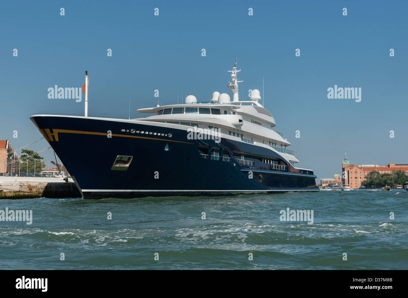 Bateau Yacht de Carinthie VII amarré à Venise administré par Heidi Horten Banque D'Images