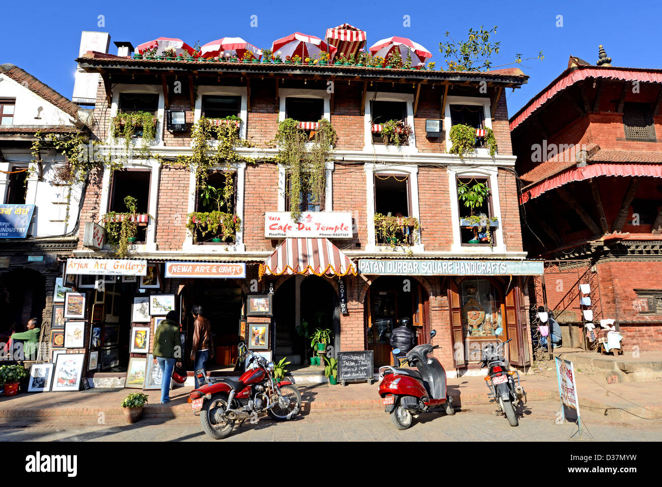 Restaurant Cafe Du Temple Place Durbar Patan Nepal Photo Stock Alamy
