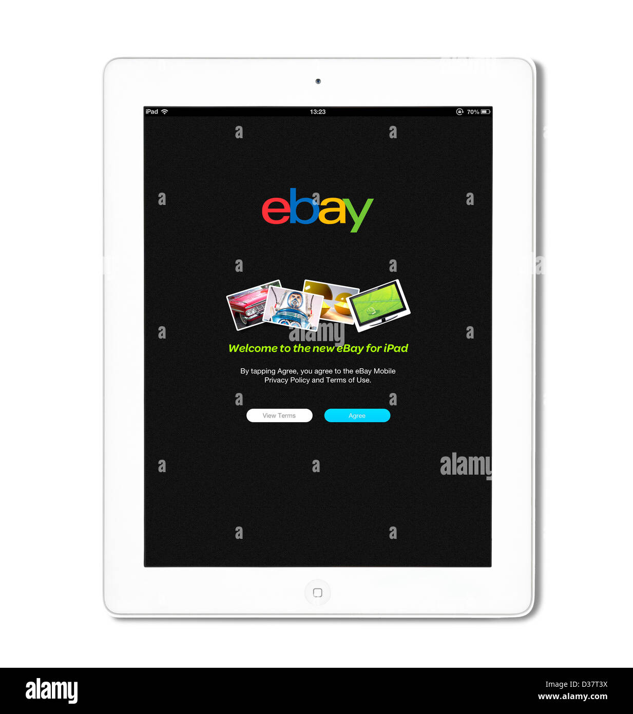 L'application ebay sur une 4ème génération d'Apple iPad tablet computer Banque D'Images