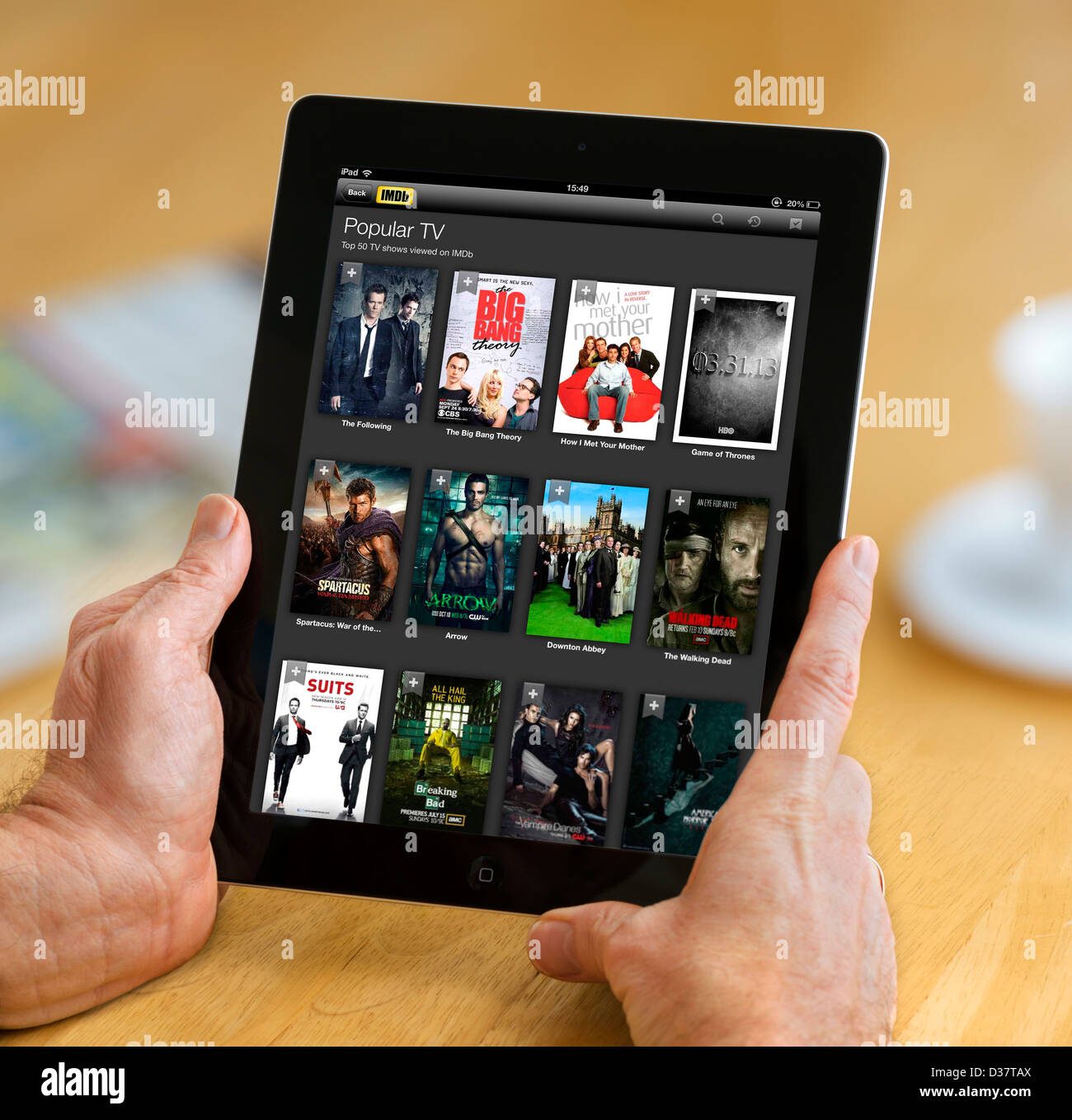 La BDIM app sur une 4ème génération d'Apple iPad tablet computer Banque D'Images