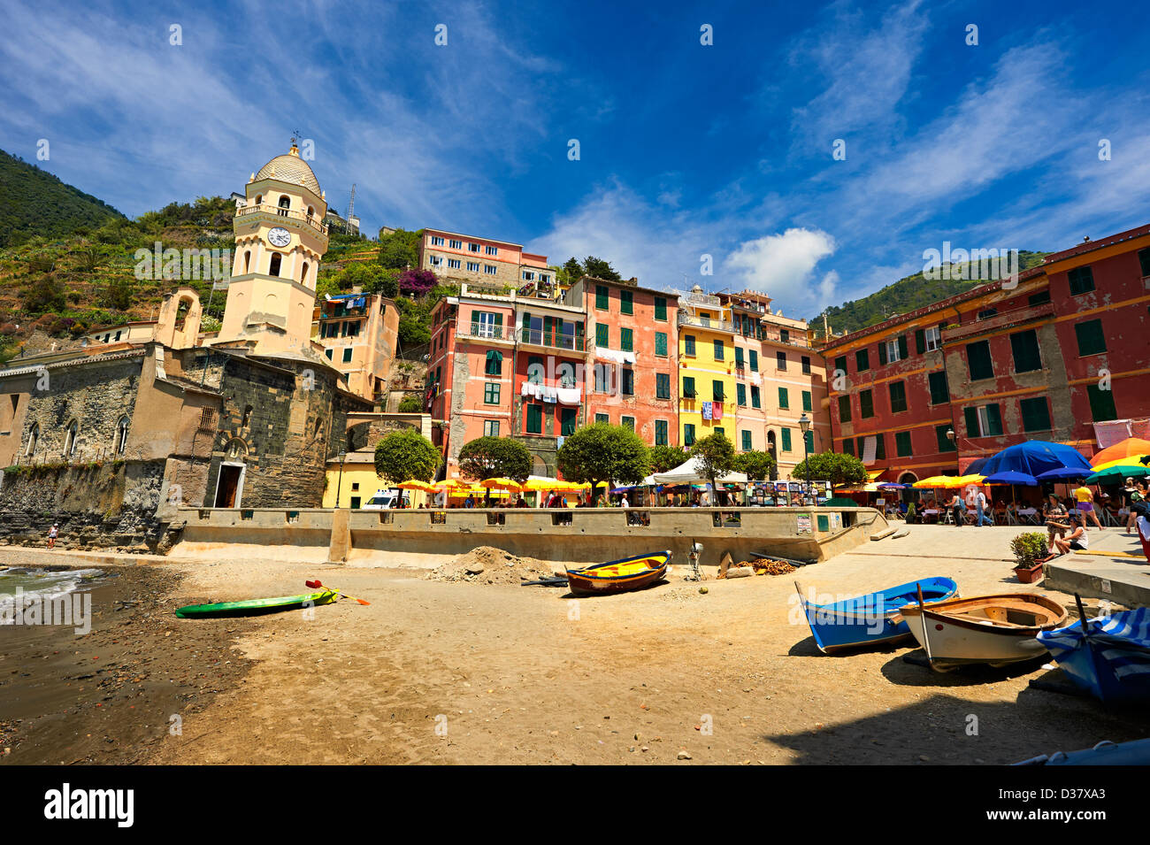 Photo du port de pêche de Manarola, Parc National des Cinque Terre, ligurie, italie Banque D'Images