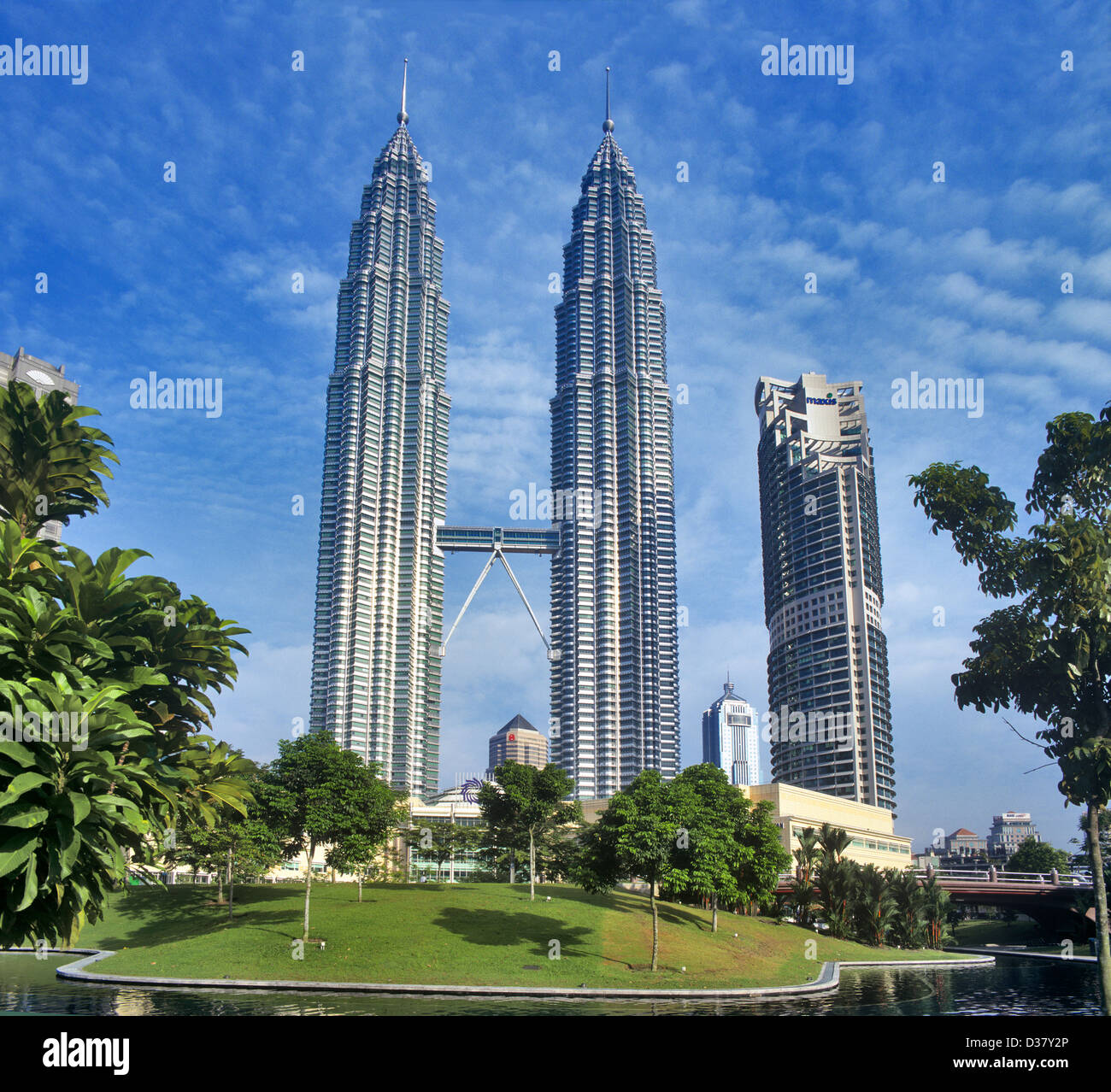 La Malaisie, Kuala Lumpur, Tours Jumelles Petronas et de la tour de Maxis Banque D'Images