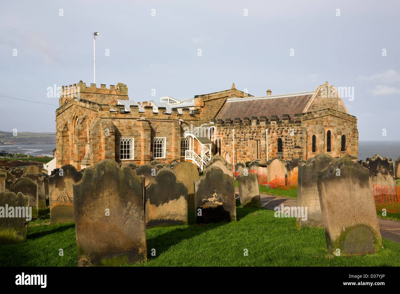 L'église paroissiale de St Mary, Whitby, North Yorkshire. Banque D'Images