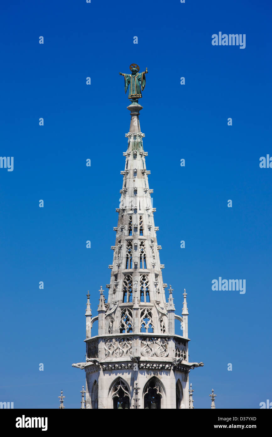 Flèche de la Neues Rathaus, Munich, Bavière, Allemagne Banque D'Images