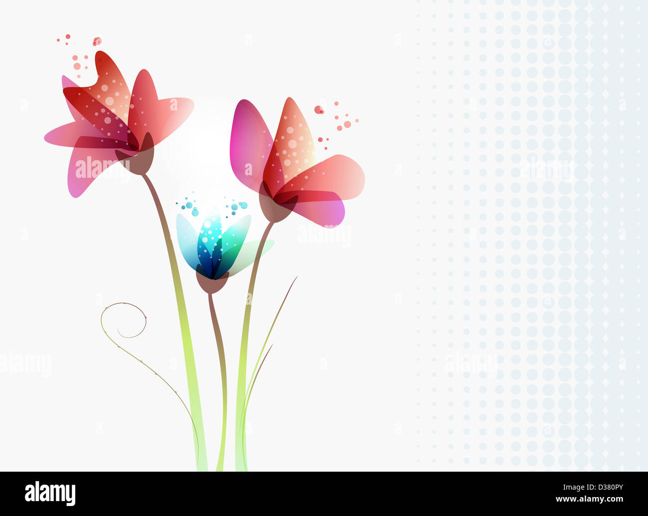 Temps de printemps fleurs transparence contemporaine. La version de fichier EPS10. Cette illustration contient des transparents et est disposé en couches pour une manipulation facile et coloris Banque D'Images