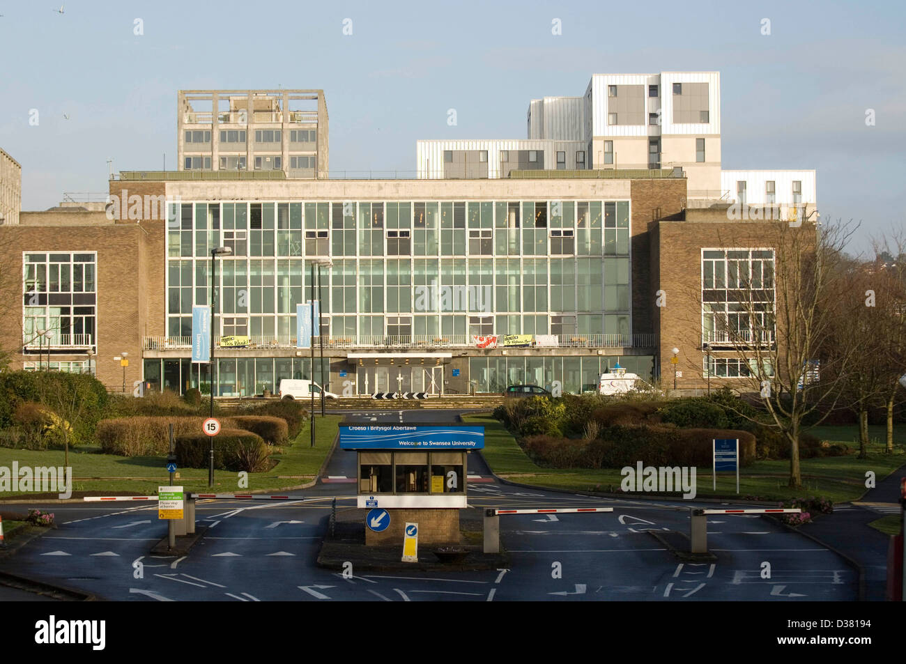 Vue générale de l'université de Swansea, dans le sud du Pays de Galles, Royaume-Uni. Banque D'Images