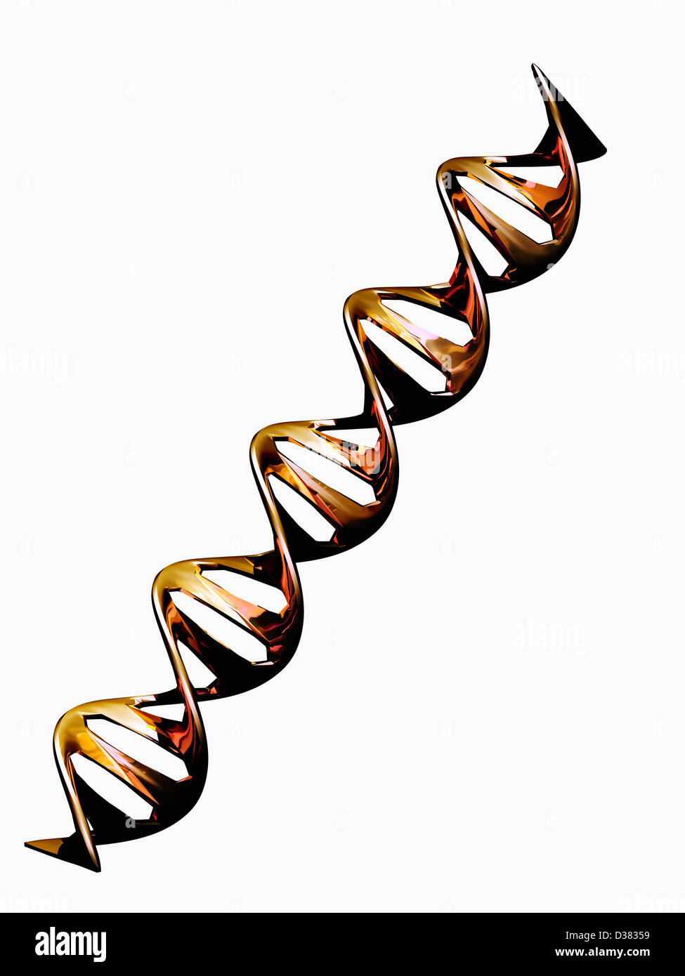 Généré numériquement image de double helix Banque D'Images