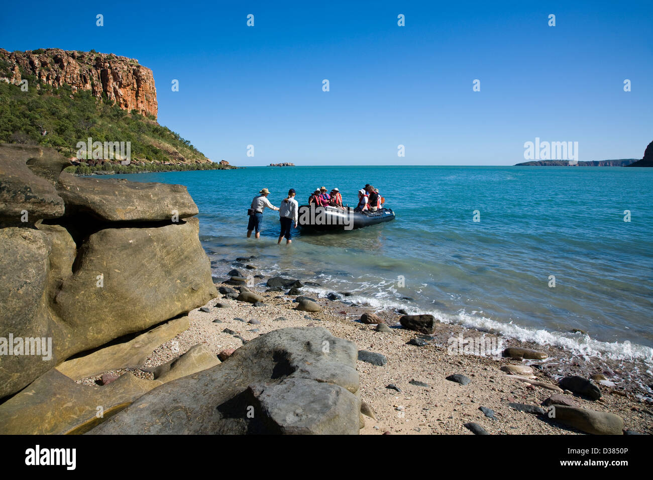 Point de radeau, Collier Bay, en Australie occidentale. Banque D'Images