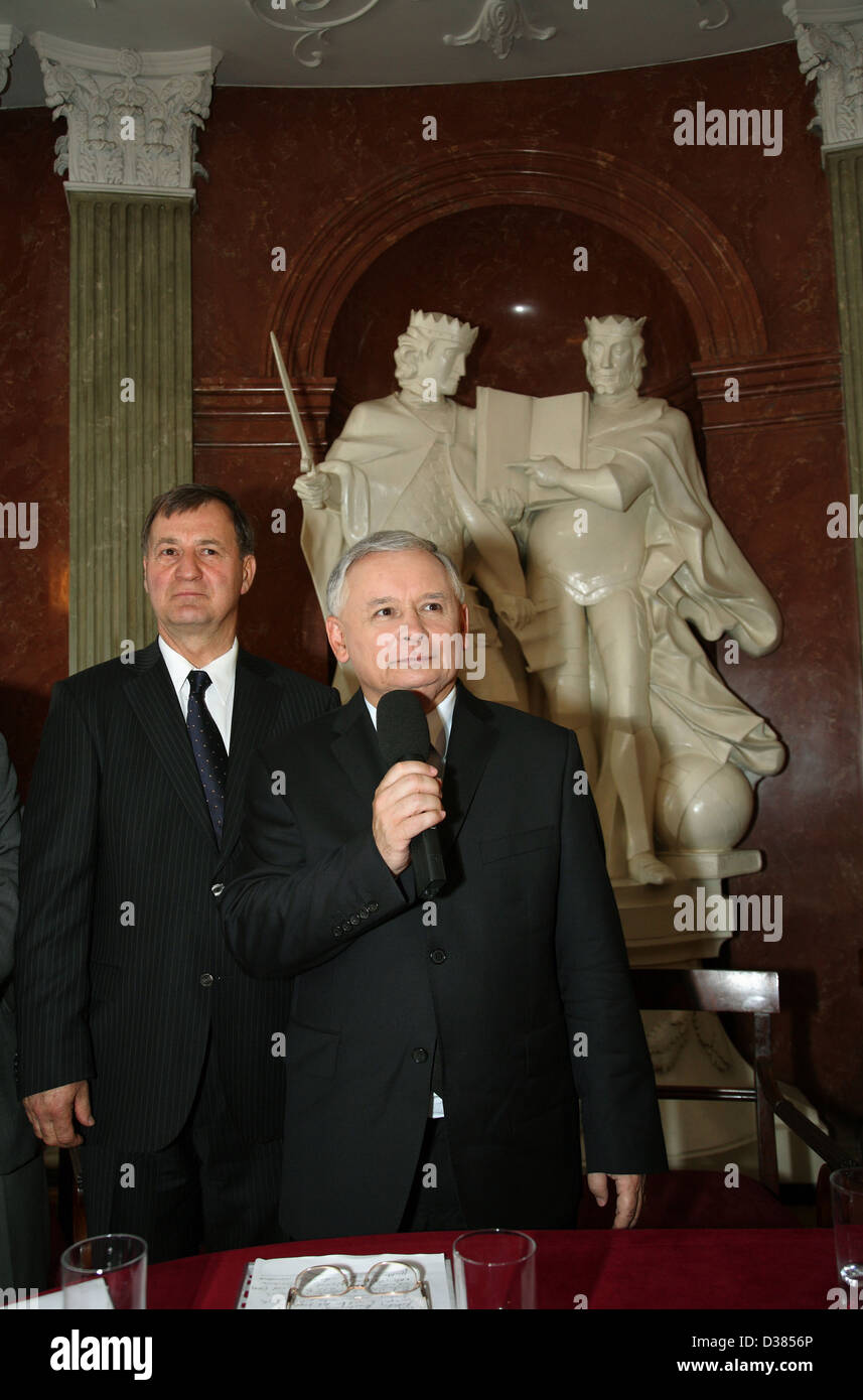 Poznan, Pologne, Jaroslaw Kaczynski, PiS la candidate aux élections présidentielles Banque D'Images