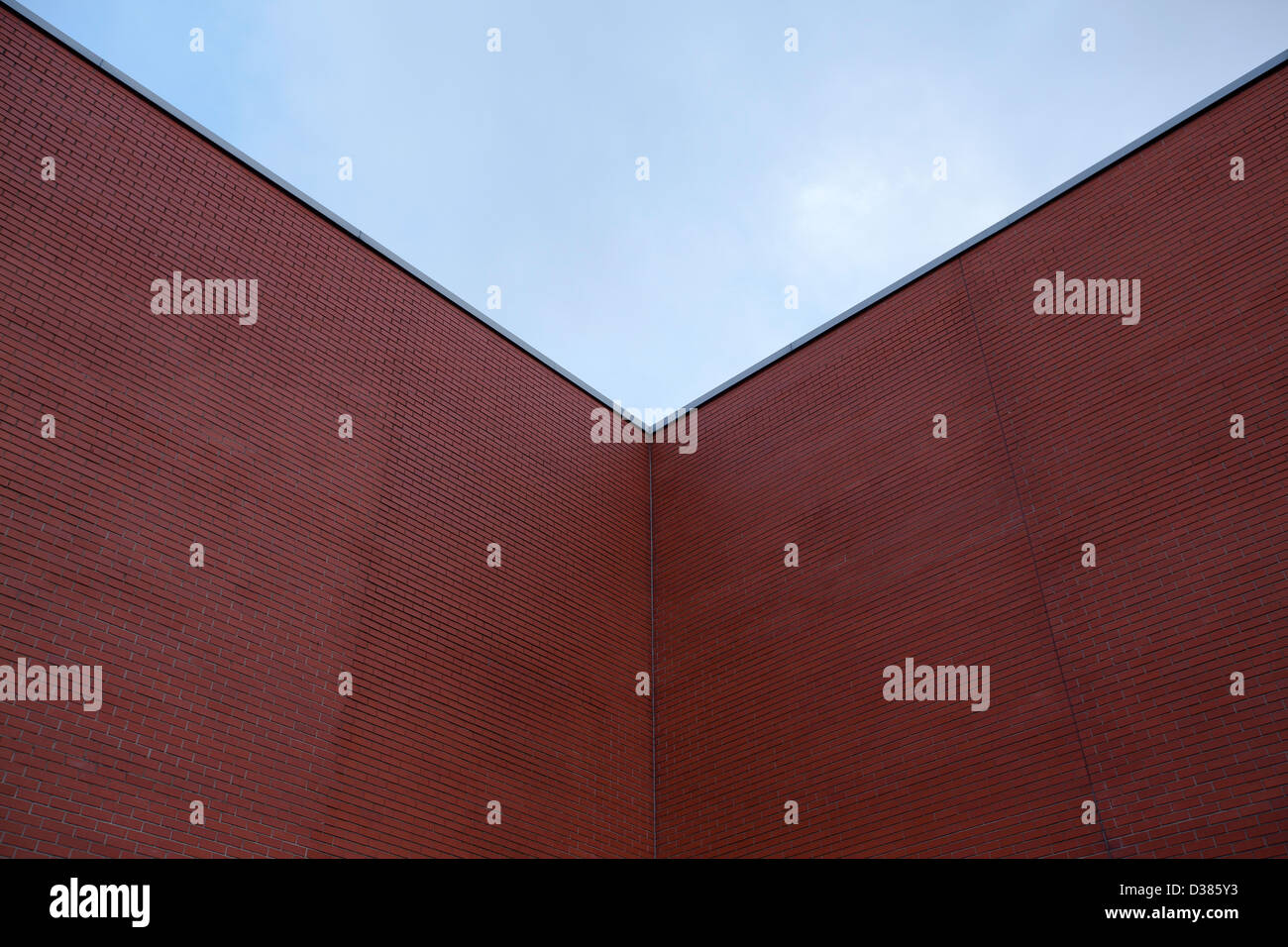 Coin d'un mur de brique Banque D'Images