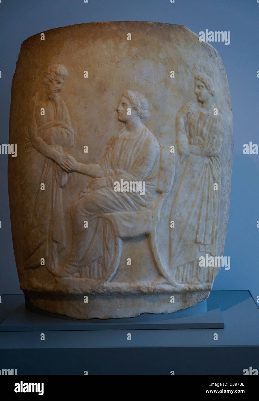 Fragment d'un monument funéraire, 4ème siècle avant J.-C. En Banque D'Images