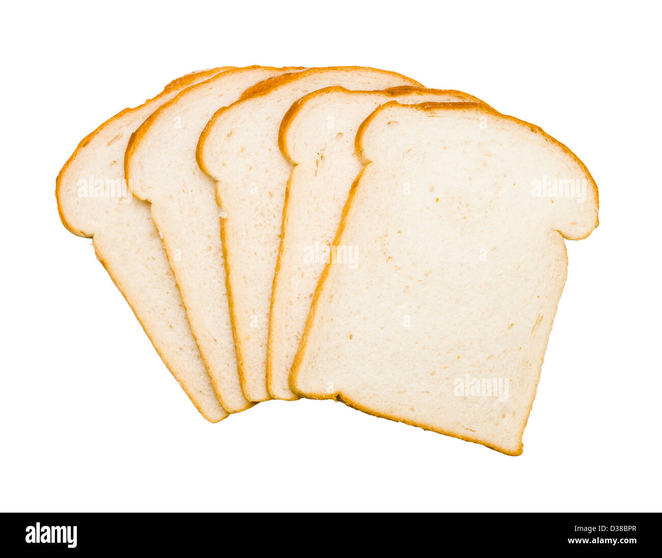 Tranches de pain blanc. Banque D'Images