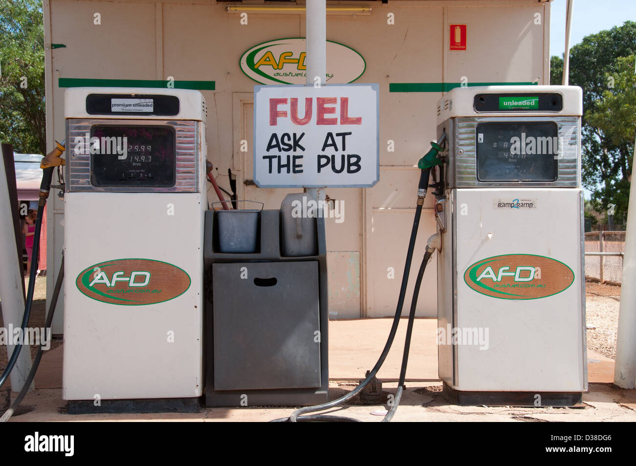 Daly Waters Station-service, l'Australie, l'Outback du Territoire du Nord, Australie Banque D'Images
