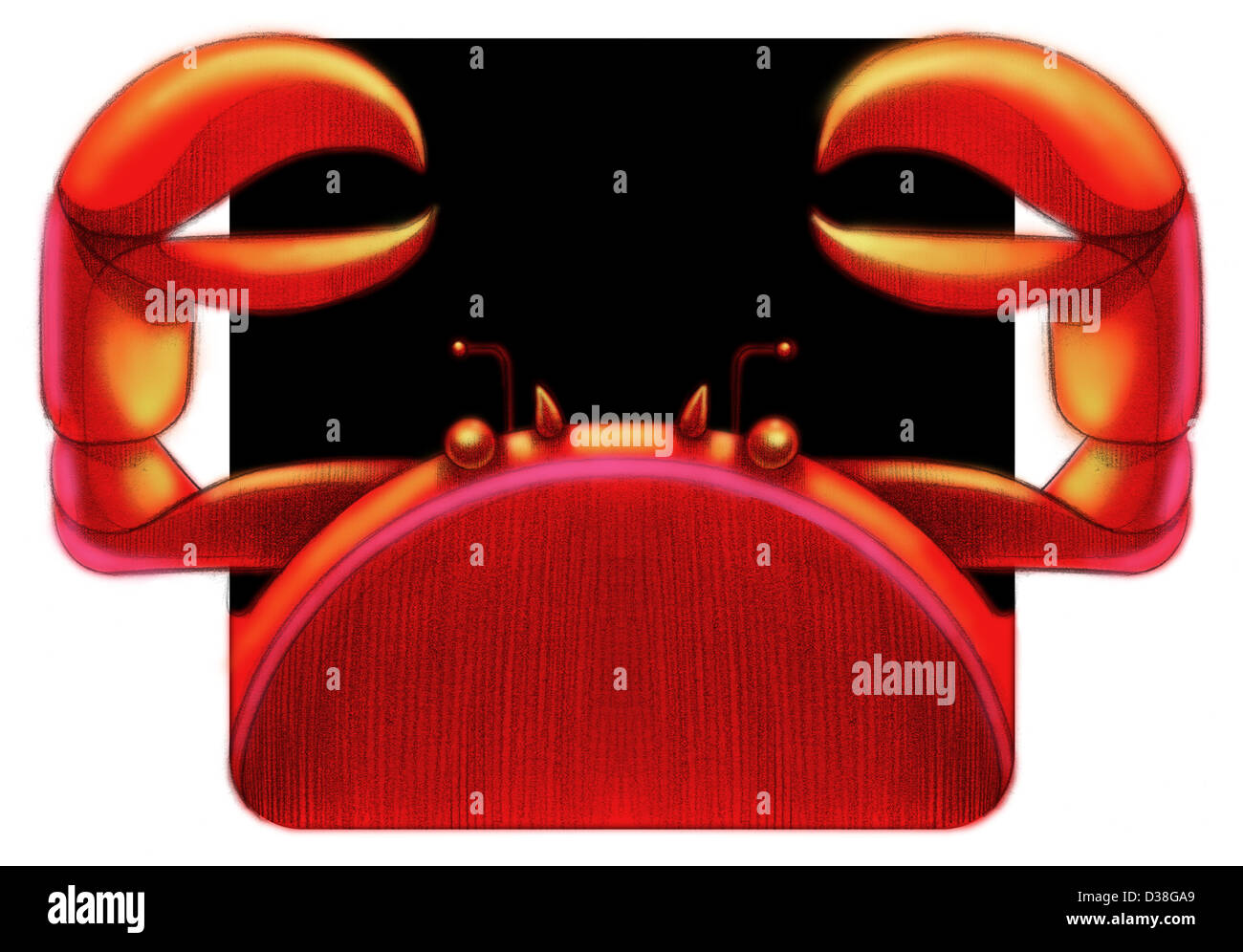 Close-up d'un signe du zodiaque Cancer Banque D'Images