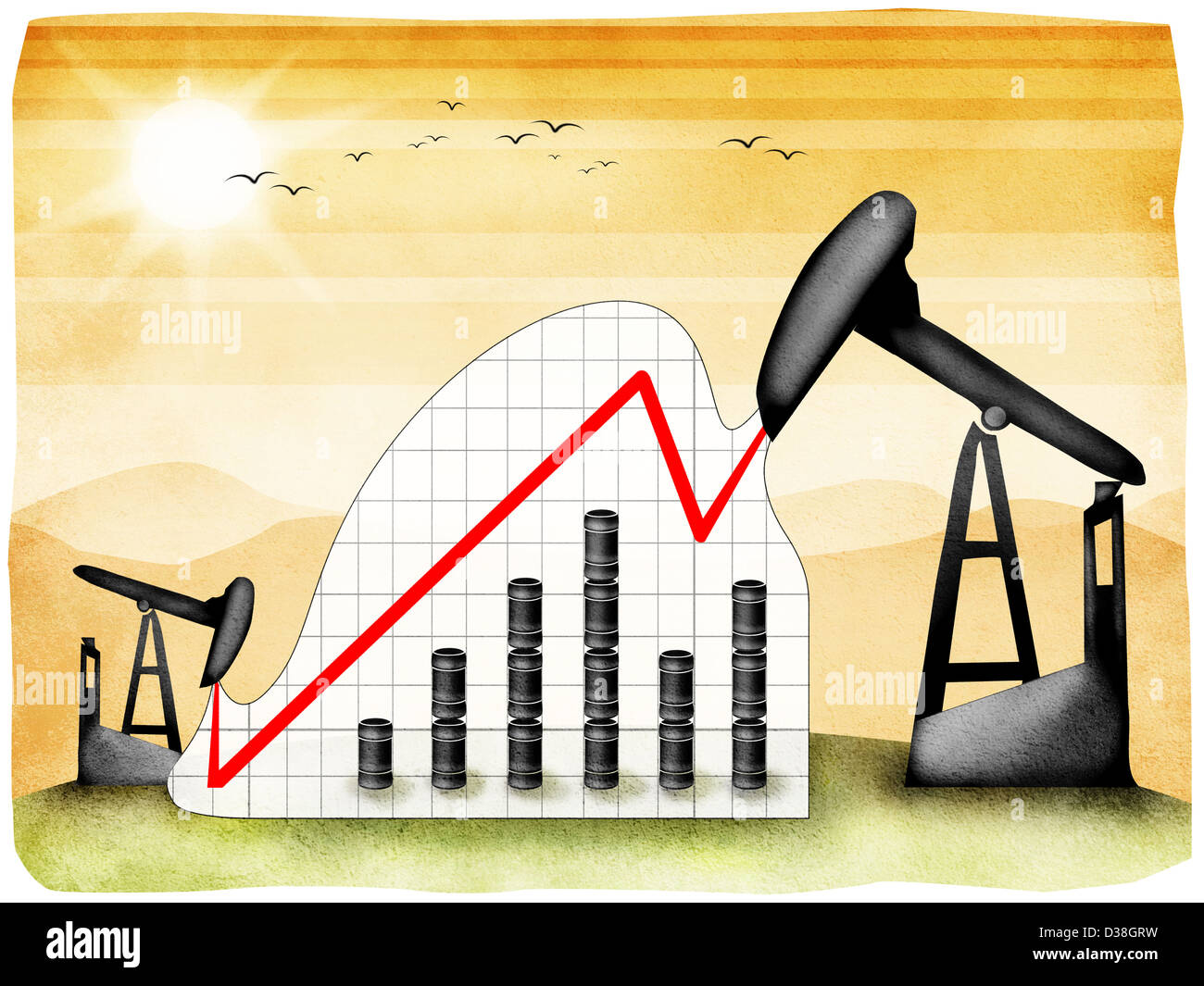 Raffinerie de pétrole Banque D'Images