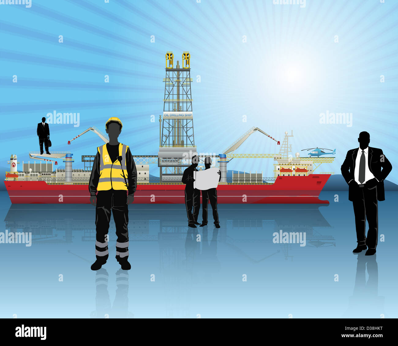 Représentation illustrative de raffinerie de pétrole, l'Inde Banque D'Images