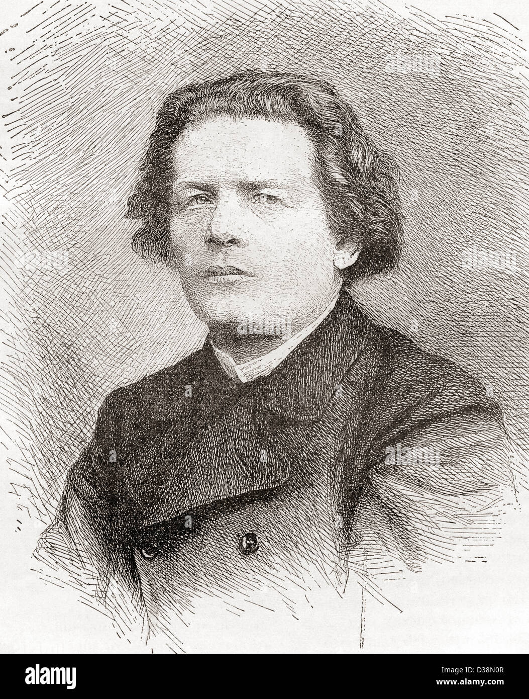 Rémy Anton Rubinstein, 1829 - 1894. Pianiste, compositeur et chef d'orchestre. Banque D'Images