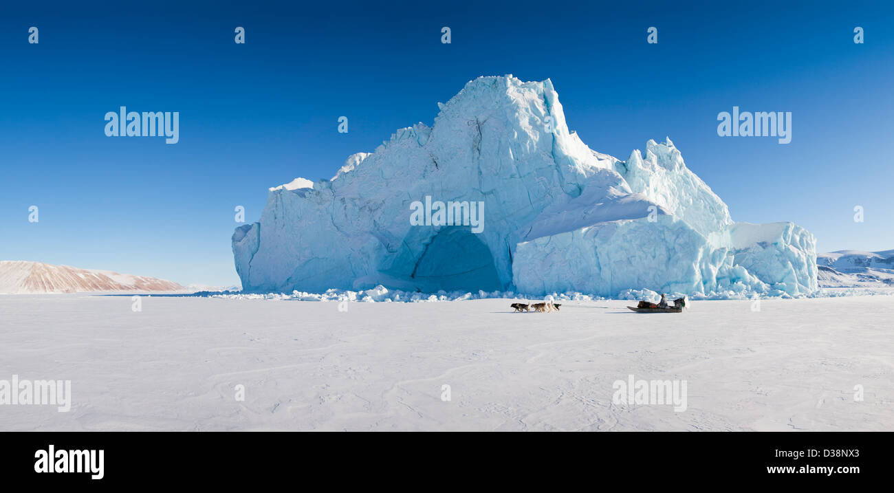 Donnant sur glacier paysage de neige Banque D'Images