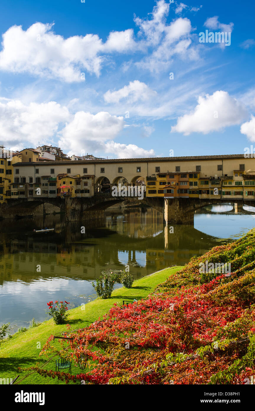 Le Ponte Vecchio à Florence, Italie Banque D'Images