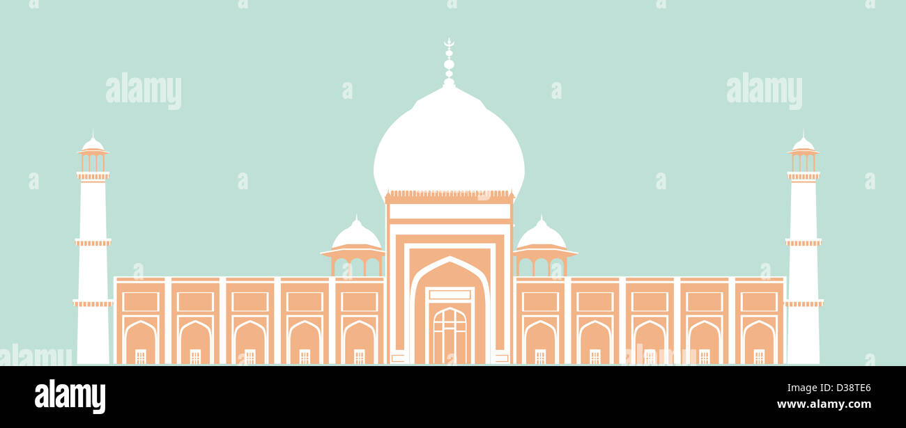 Façade d'une mosquée, la Jama Masjid, Delhi, Inde Banque D'Images