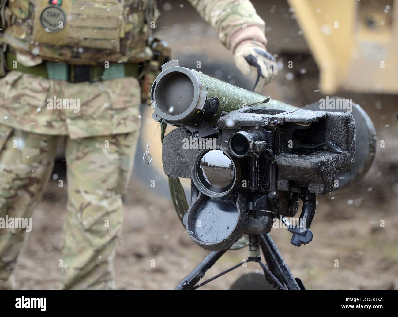 Javelin Missile antiblindés, arme antichar portatifs, l'opération Herrick 18 Groupe de travail de la formation. UK Banque D'Images