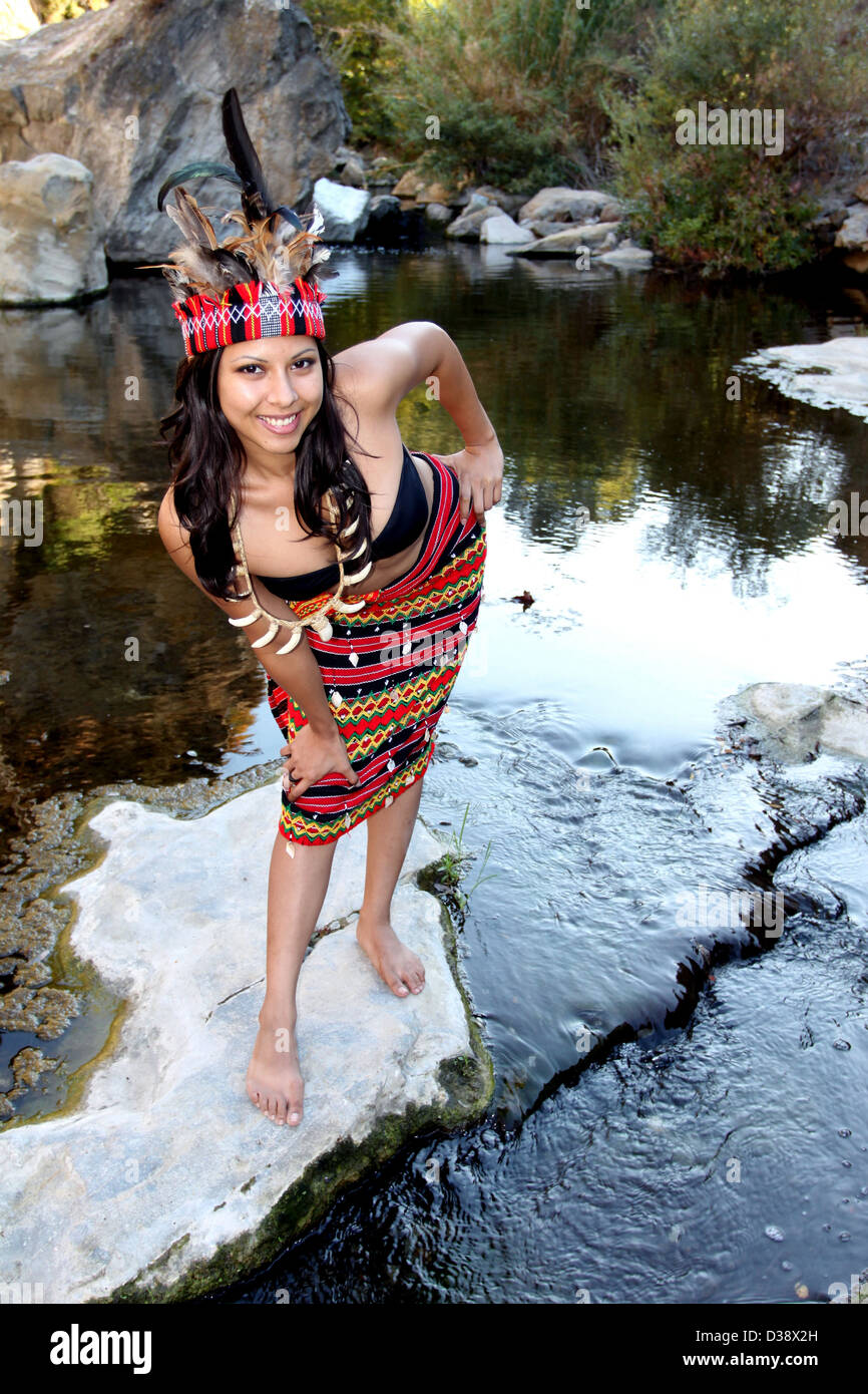 Native American Woman Banque D'Images