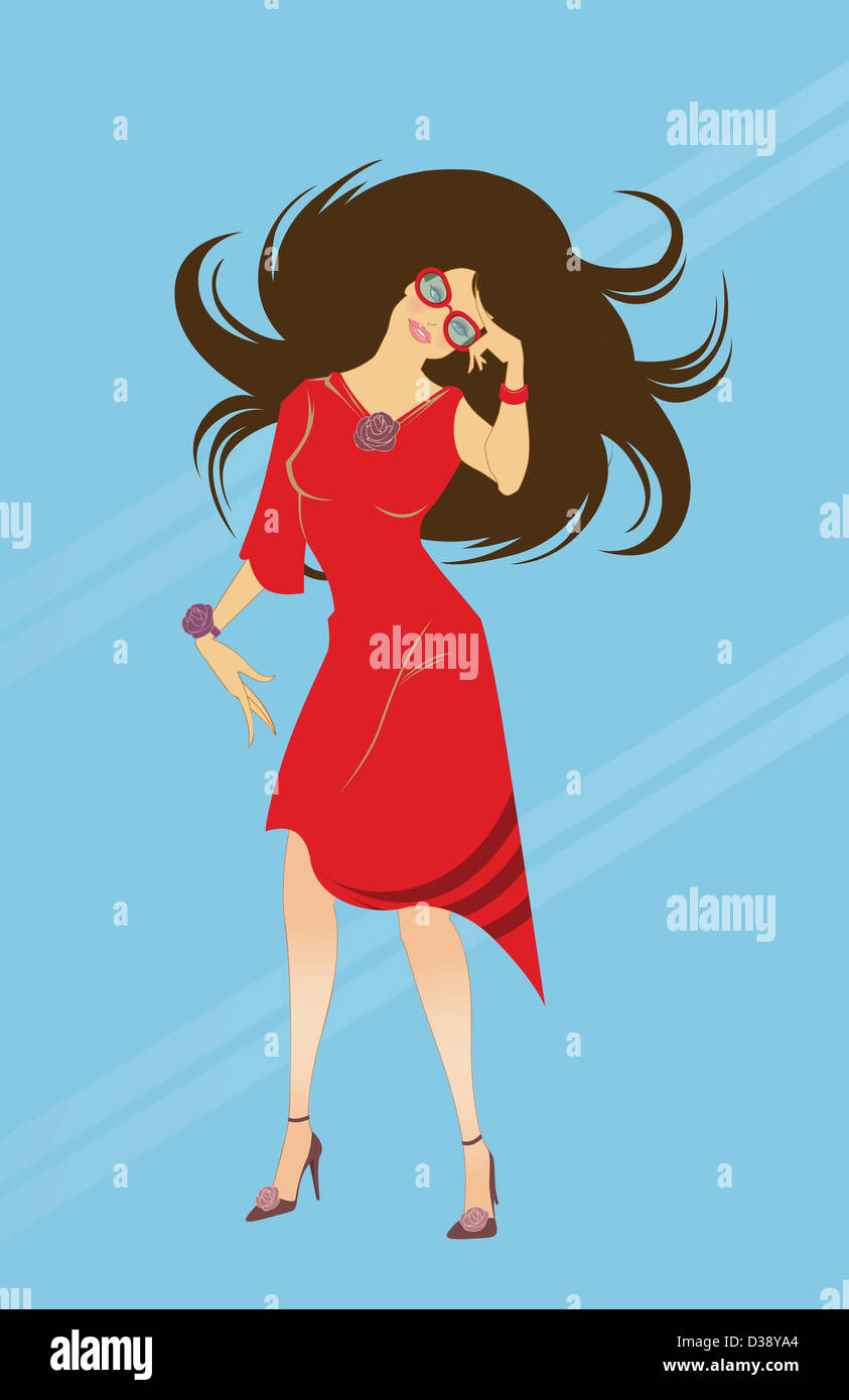 Fashion model posing Banque D'Images