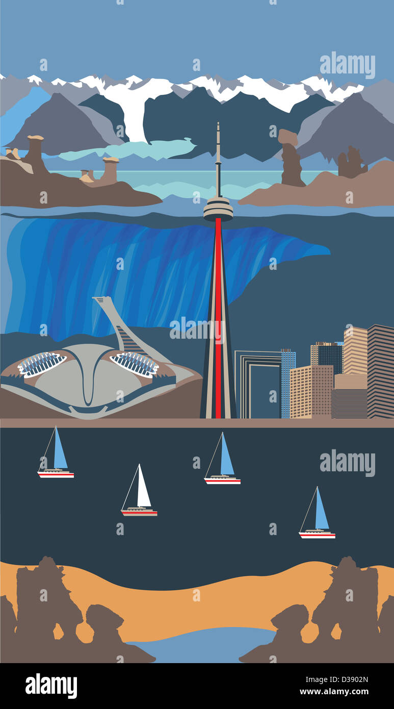 Attractions touristiques du Canada Banque D'Images