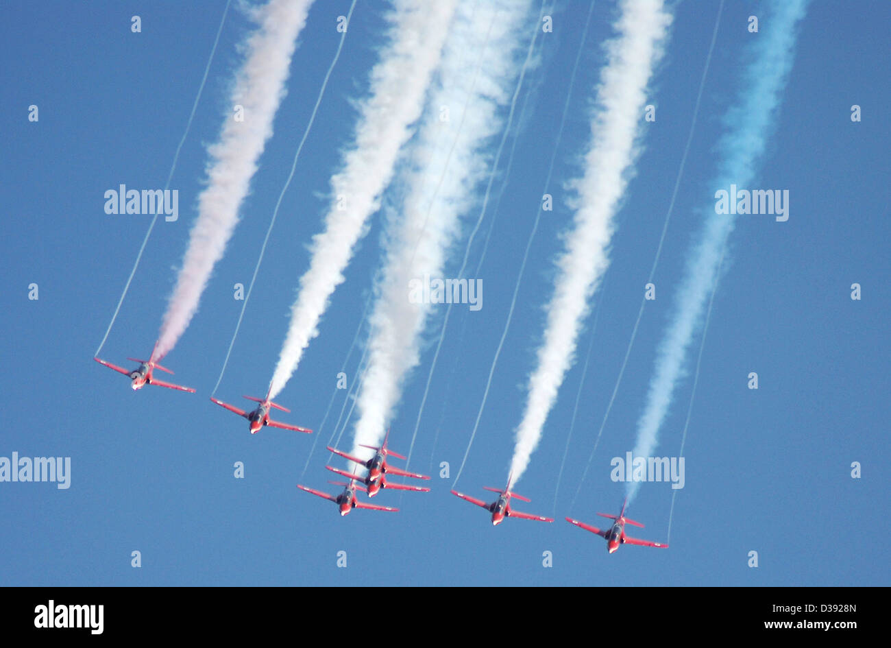 Des flèches rouges, Leuchars Air Show, Septembre, 2012 Banque D'Images