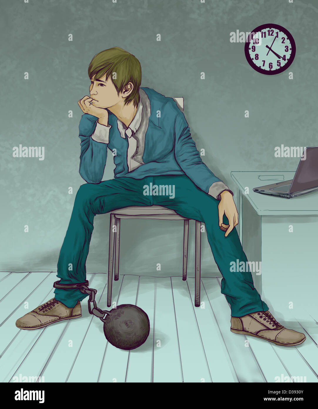 Businessman smiling Banque D'Images