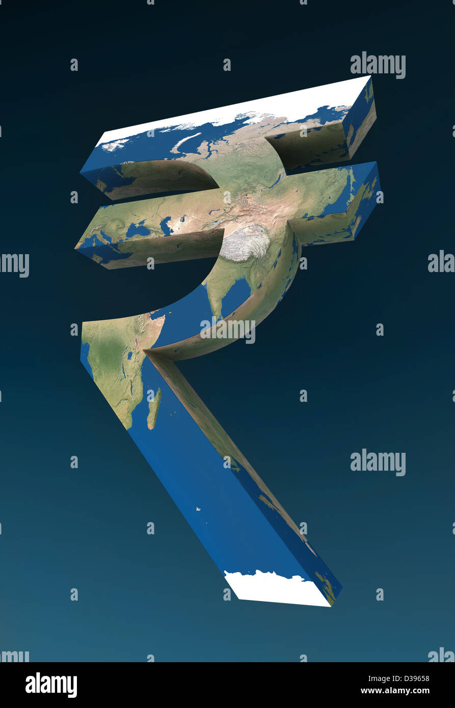 Indian Rupee symbole de concept de la finance mondiale Banque D'Images