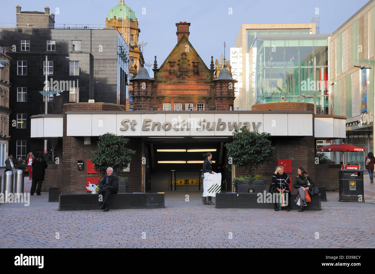 Métro St Enoch à Glasgow, Écosse, Royaume-Uni Banque D'Images