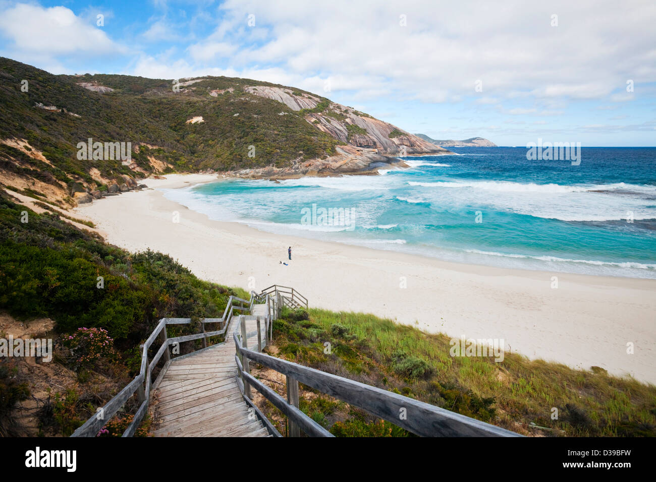 Chemin menant à la plage à fosses à saumon, Torndirrup National Park, Albany, Australie occidentale, Australie Banque D'Images