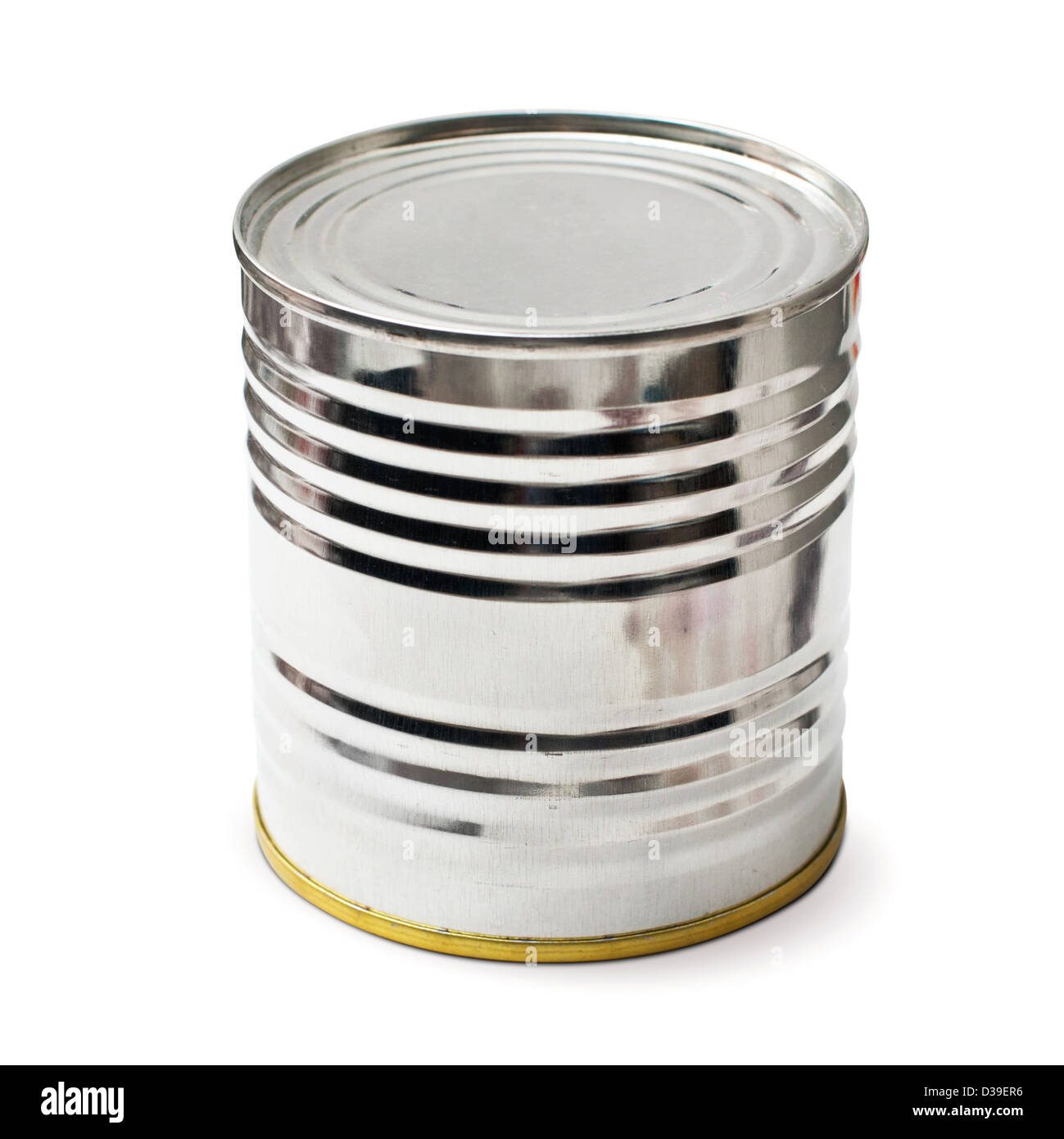 Avec l'étain argent clipping path Banque D'Images