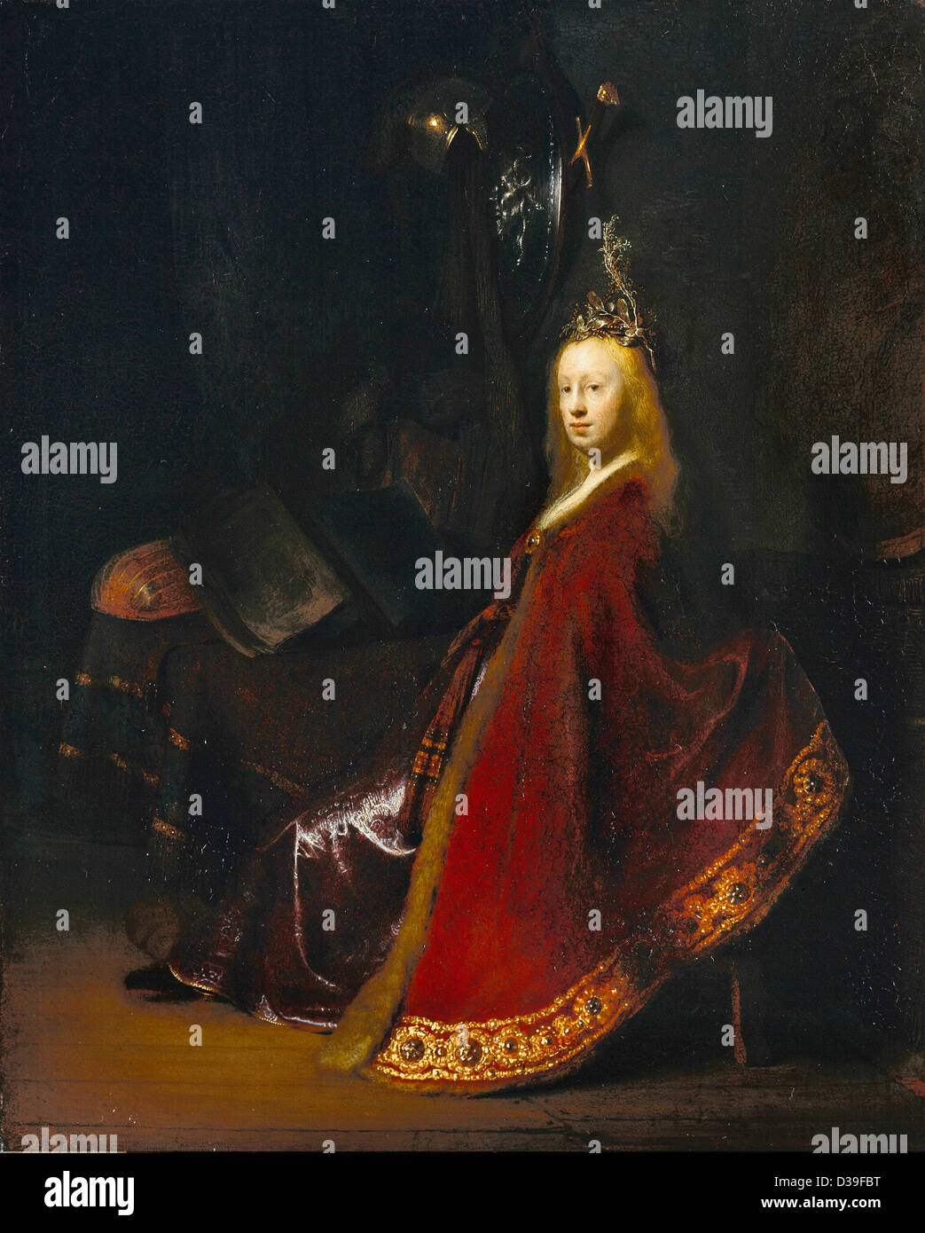 Rembrandt van Rijn, Minerva. 1631 Huile sur panneau. Baroque. Galerie : Gemäldegalerie, Berlin. Banque D'Images
