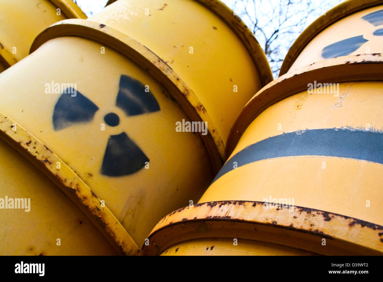 Des déchets nucléaires radioactifs Banque D'Images