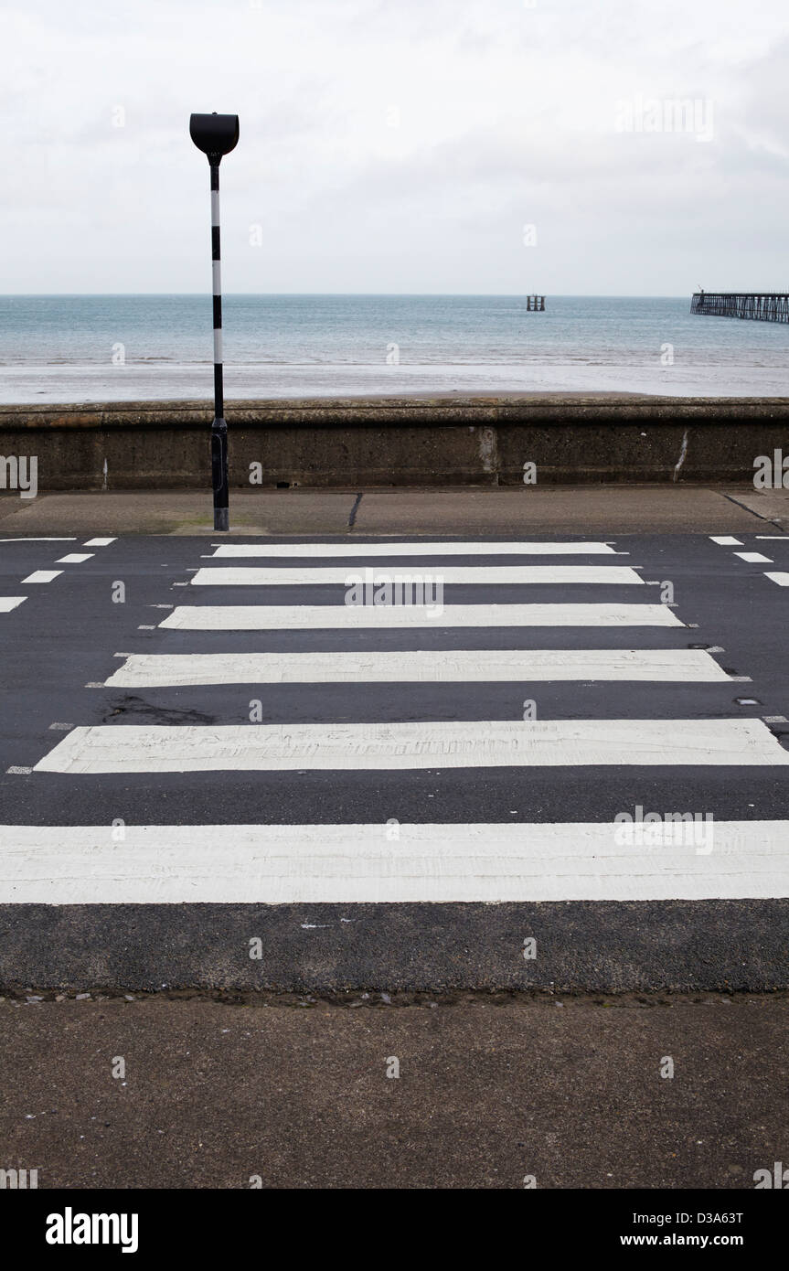 Passage piéton à la mer à Ramsey, Ile de Man Banque D'Images
