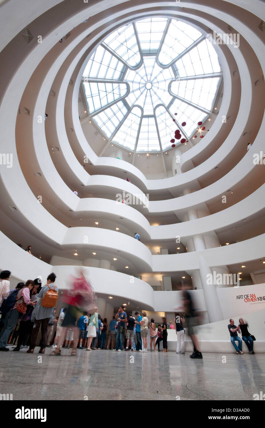 Usa, New York, Guggenheim Museum, vue intérieure Banque D'Images