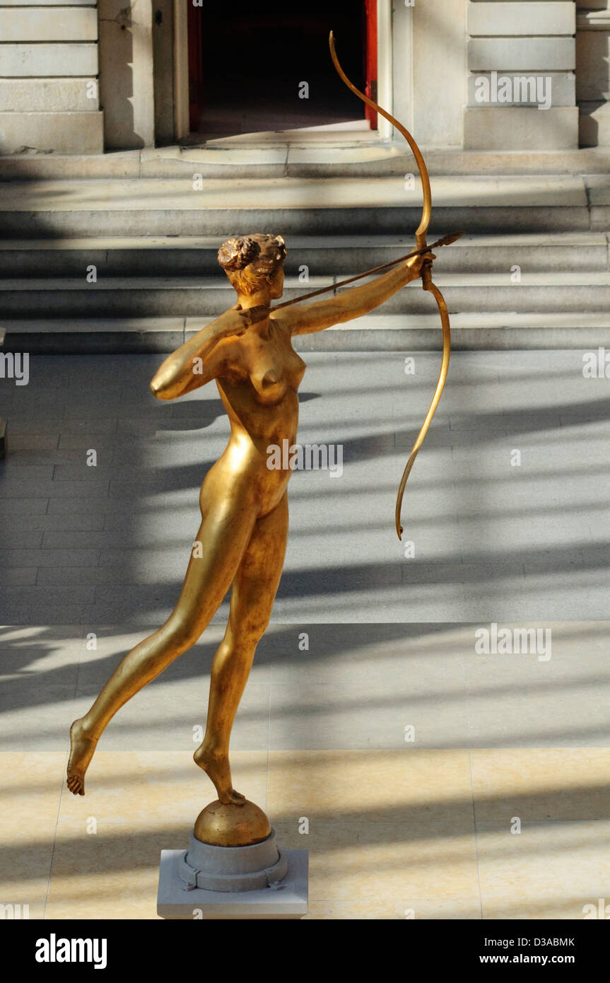 United States, New York, Manhattan, East Side, Metropolitan Museum of Art, Engelhard Court, l'aile américaine Banque D'Images