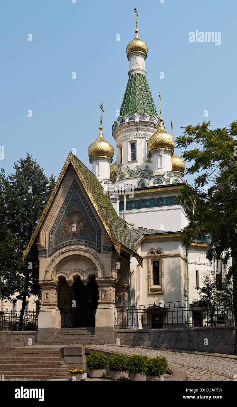 L'église russe dans le centre de Sofia ville, capitale de la Bulgarie Banque D'Images