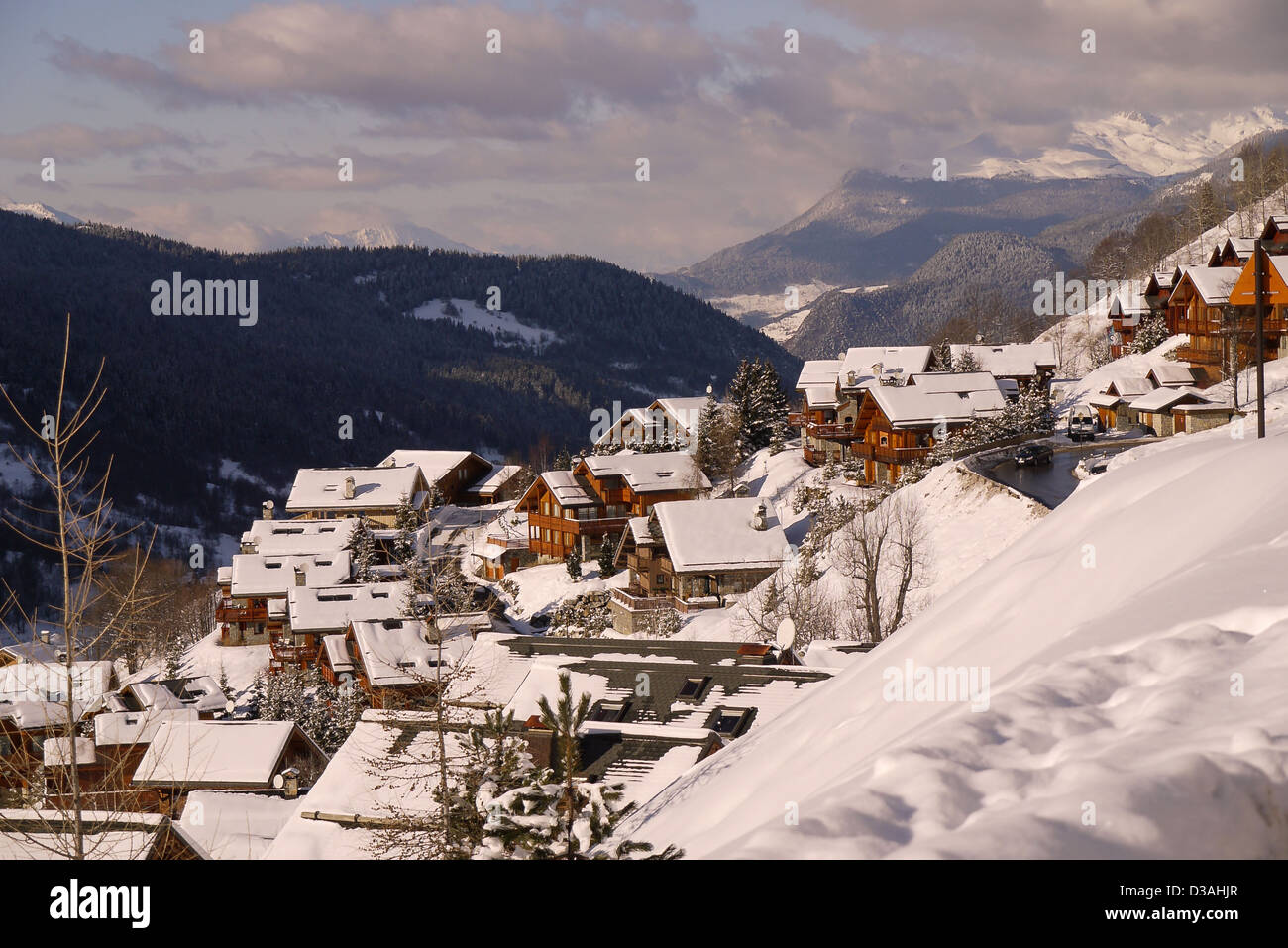 Vue de Meribel Banque D'Images