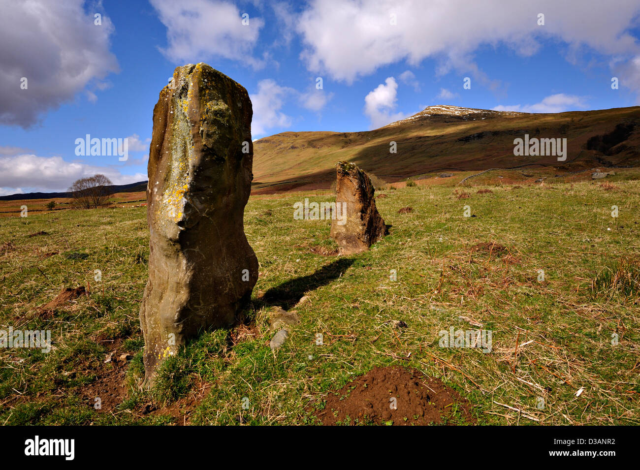 Scenic standing stone pierre néolithique-symbole de l'âge Banque D'Images