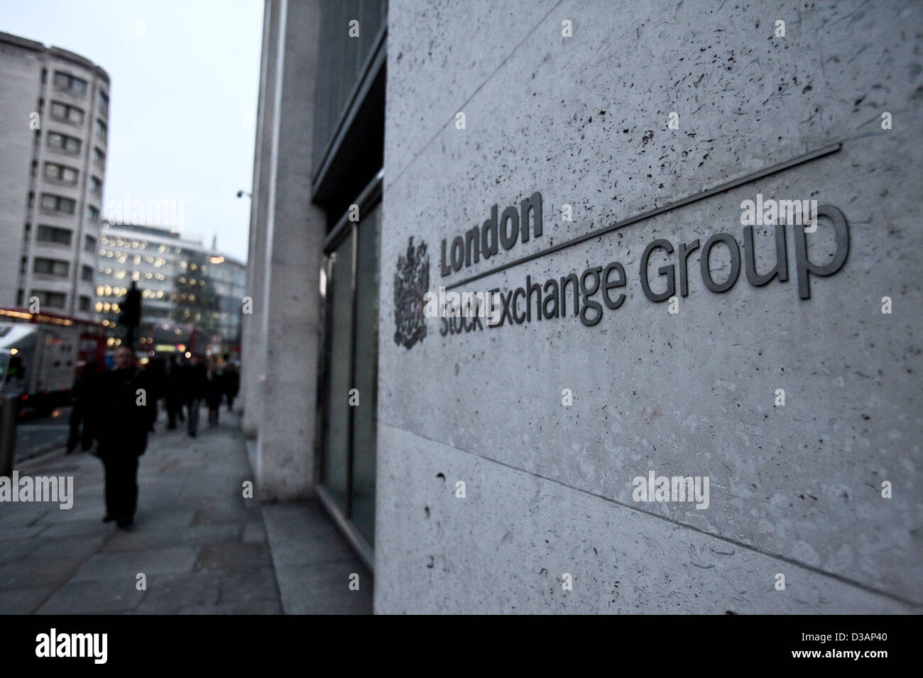 Bourse de Londres dans la ville de Londres. Banque D'Images