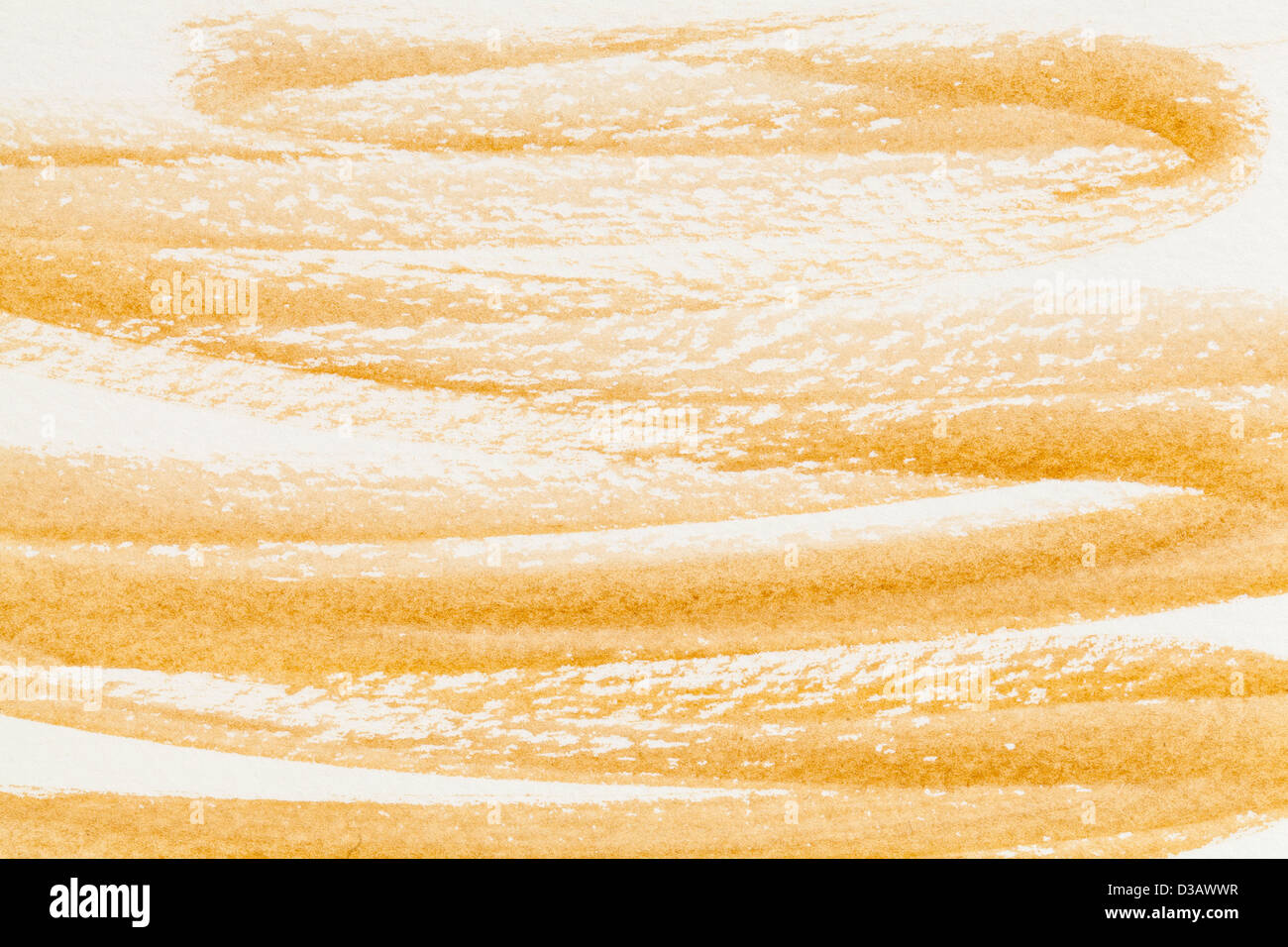 Light Brown texture abstrait aquarelle sur papier blanc Banque D'Images