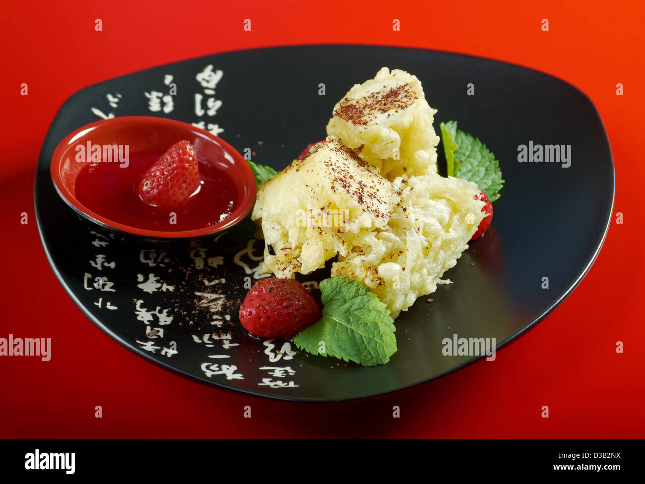 La cuisine japonaise .dessert avec banana Banque D'Images